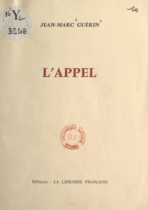 ebook cover of L'appel, by Jean-Marc Guerin