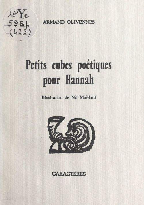 ebook cover of Petits cubes poétiques pour Hannah, by Armand Olivennes