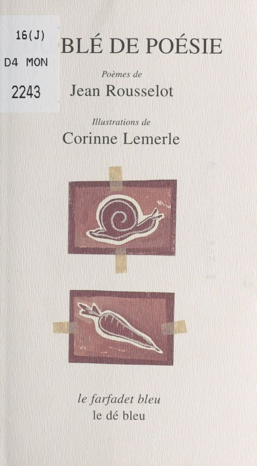 ebook cover of Du blé de poésie, by Jean Rousselot