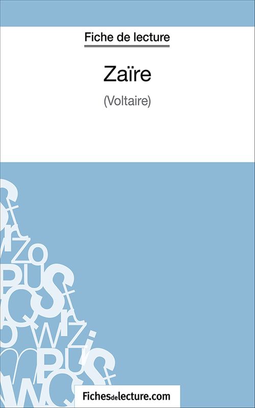 ebook cover of Zaïre, by Fichesdelecture.Com, Jessica Z.