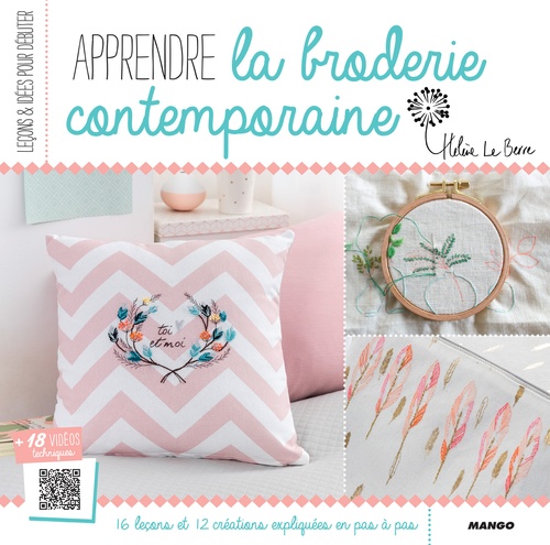 Couverture ebook de Apprendre la broderie contemporaine, de Hélène Le berre
