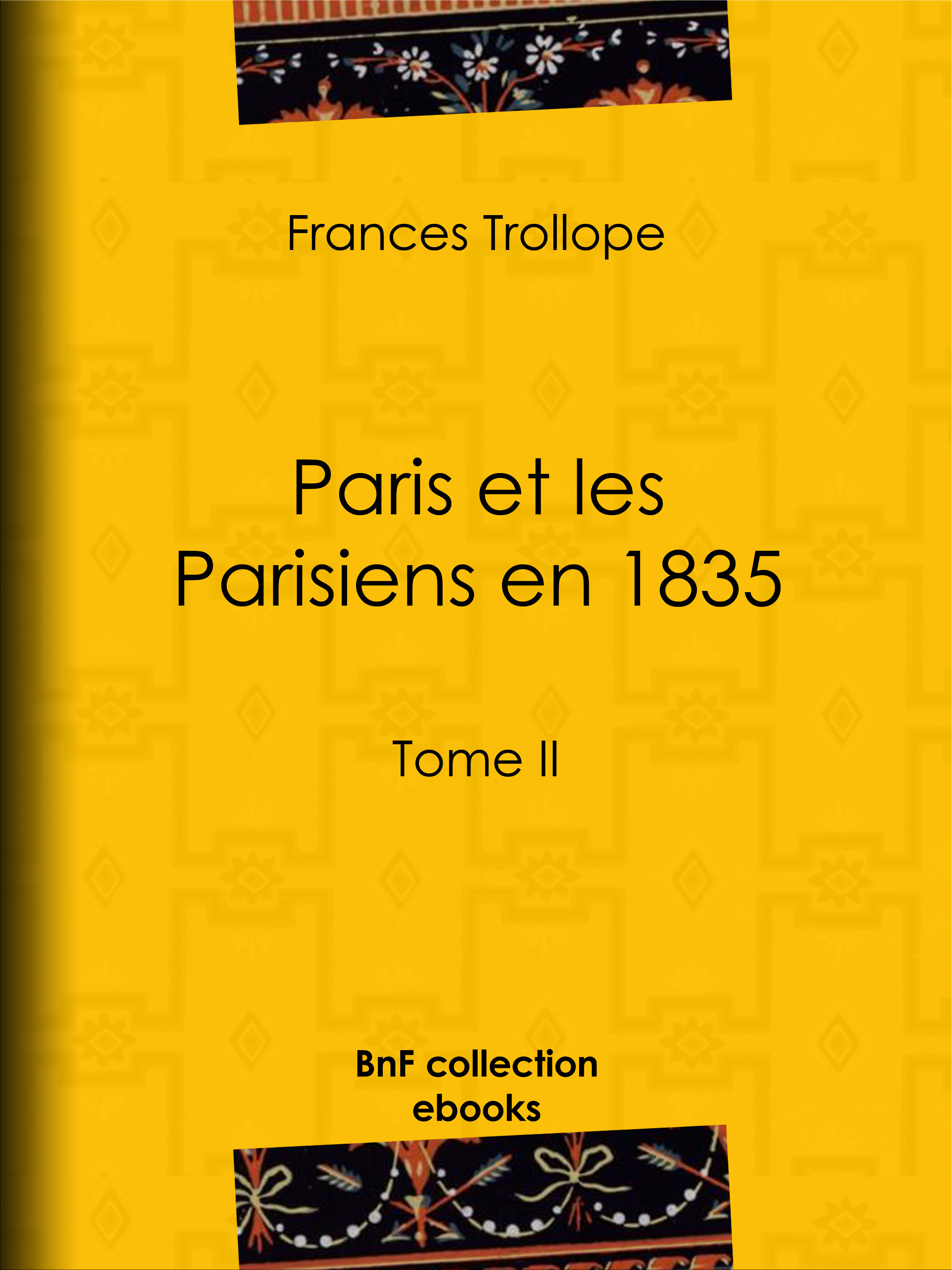 Couverture ebook de Paris et les Parisiens en 1835, de Jean Cohen, Frances Trollope
