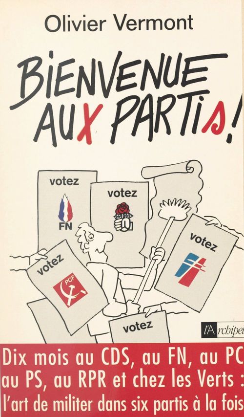 Couverture ebook de Bienvenue aux partis !, de Olivier Vermont
