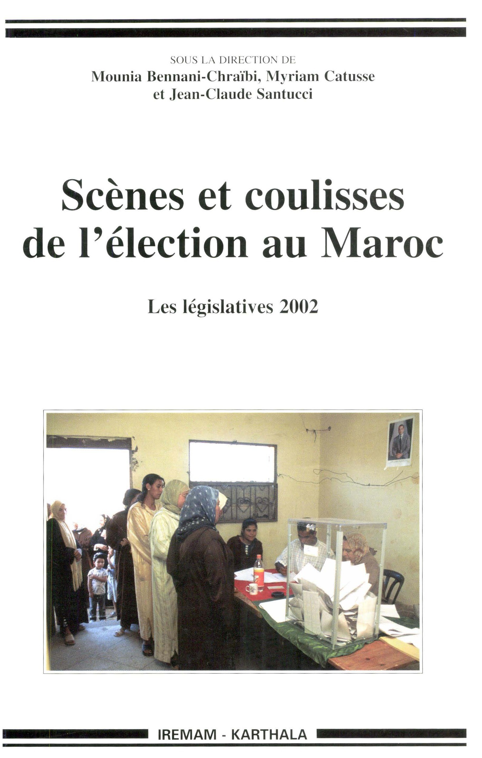 Couverture ebook de Scènes et coulisses de l´élection au Maroc, de Bennani-Chraibi M.