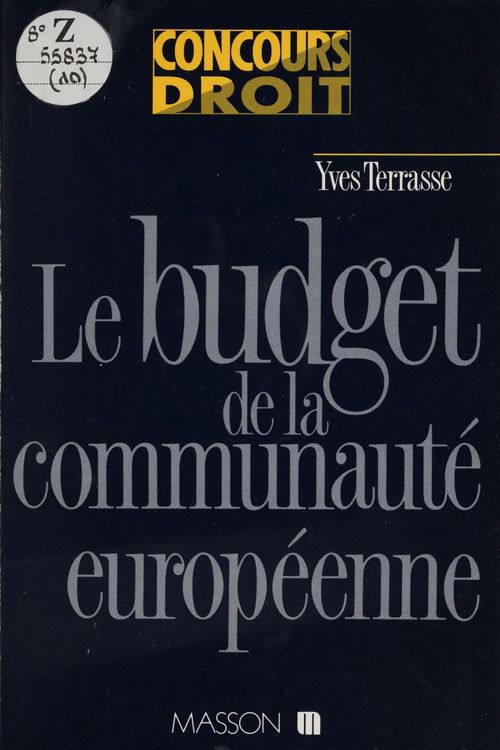 ebook cover of Le Budget de la Communauté européenne, by Terrasse