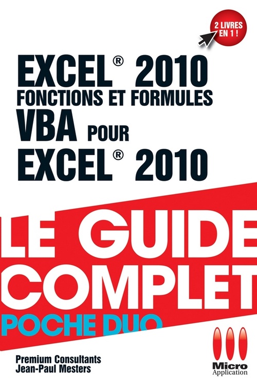 Couverture ebook de Excel 2010 Fonctions et Formules & VBA, de Premium Consultants