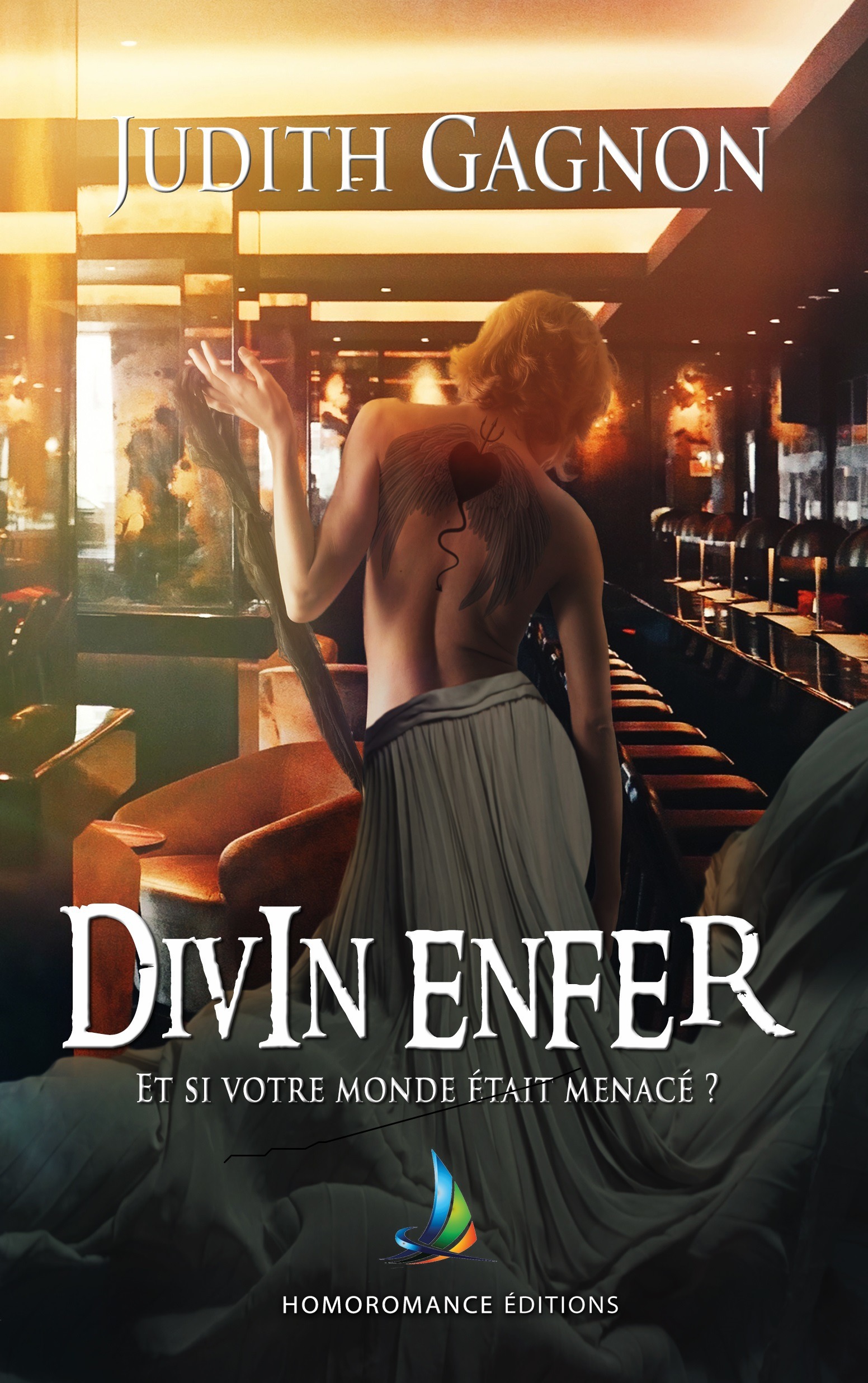 Couverture ebook de Divin Enfer | Livre lesbien, roman lesbien, de Judith Gagnon