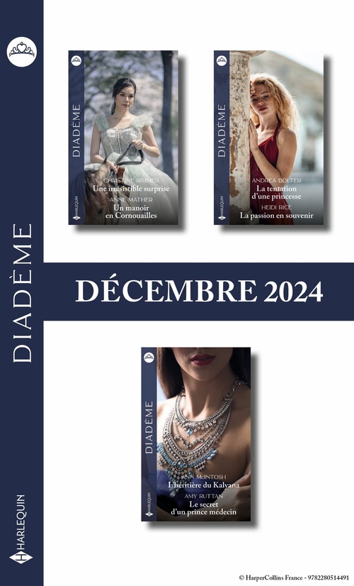 Couverture ebook de Pack mensuel Diadème - 6 romans (Décembre 2024), de Collectif