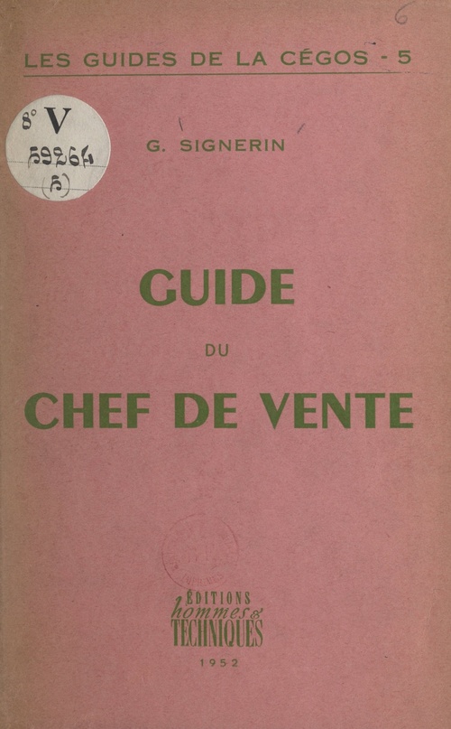 Couverture ebook de Guide du chef de vente, de Georges-Antoine Signerin