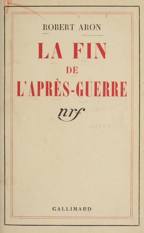 ebook cover of La fin de l'après-guerre, by Robert Aron
