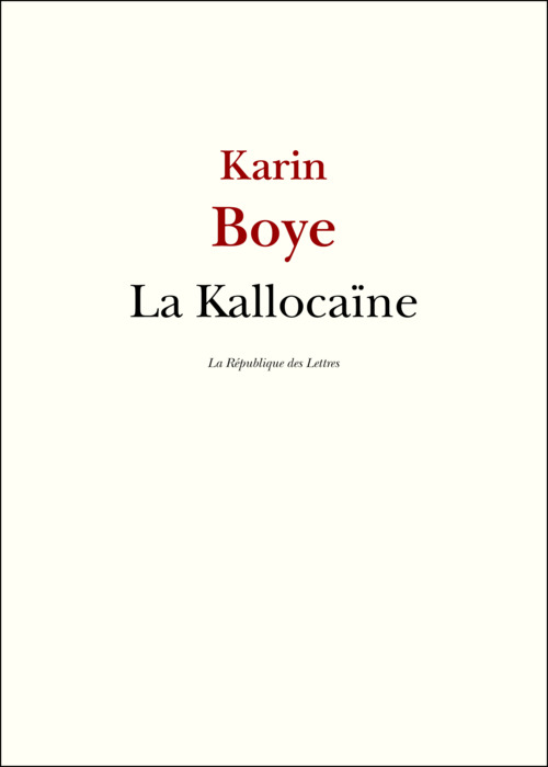 Couverture ebook de La Kallocaïne, de Karin Boye
