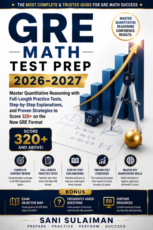 ebook cover of GRE Math Test Prep 2026-2027, by Sani Sulaiman