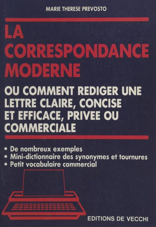 Couverture ebook de Correspondances privée et commerciale, de Marie-Therese Prevosto