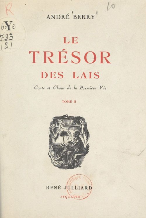 Couverture ebook de Conte et chant de la première vie. Le trésor des lais (2), de Andre Berry