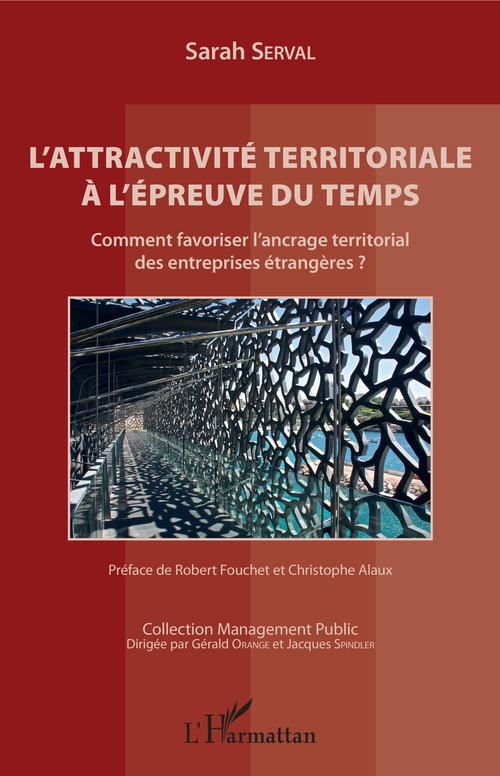 Couverture ebook de L'attractivité territoriale à l'épreuve du temps, de Sarah Serval