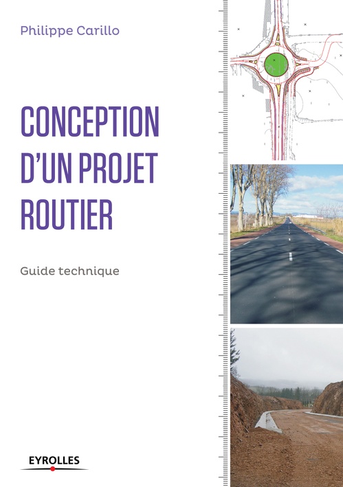 Couverture ebook de Conception d'un projet routier, de Philippe Carillo