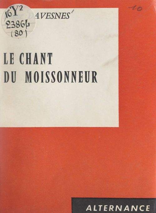 ebook cover of Le chant du moissonneur, by Roger Davesnes