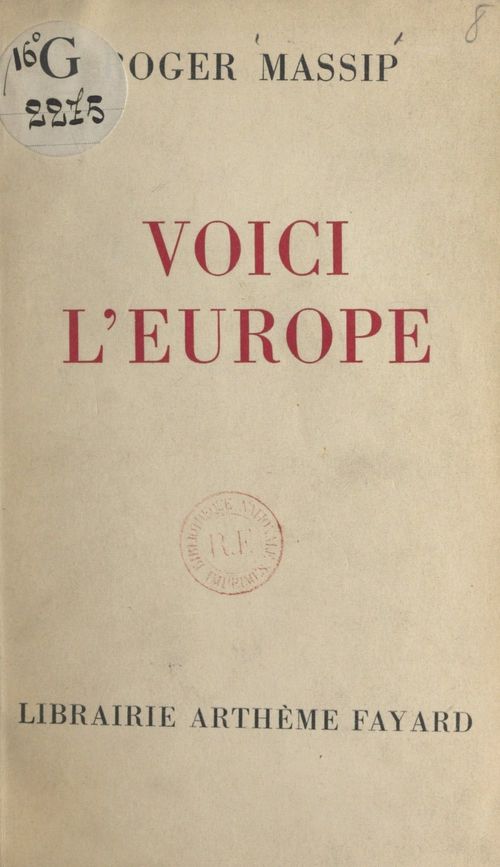 Couverture ebook de Voici l'Europe, de Roger Massip