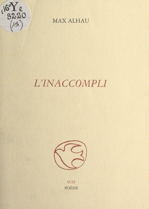 Couverture ebook de L'inaccompli, de Max Alhau