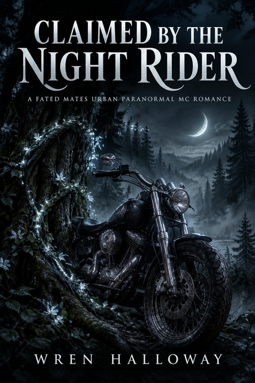 Couverture ebook de Claimed by the Night Rider, de Wren Halloway