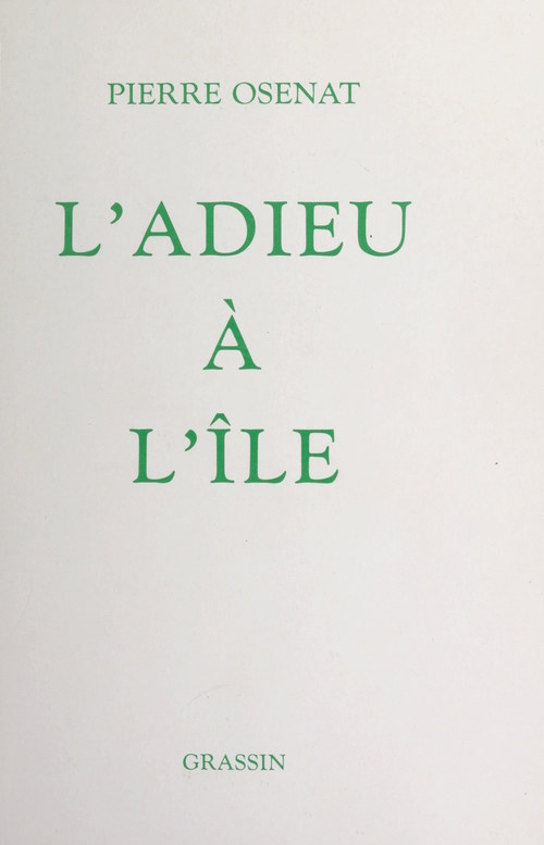 Couverture ebook de L'adieu à l'île, de Pierre Osenat