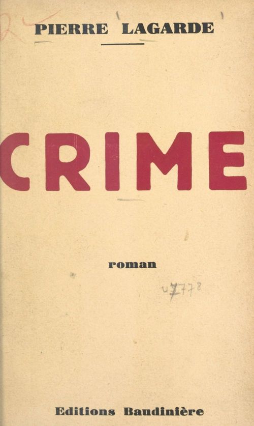 ebook cover of Crime, by Pierre Lagarde