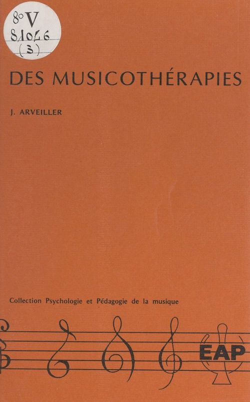 Couverture ebook de Des musicothérapies, de Jacques Arveiller