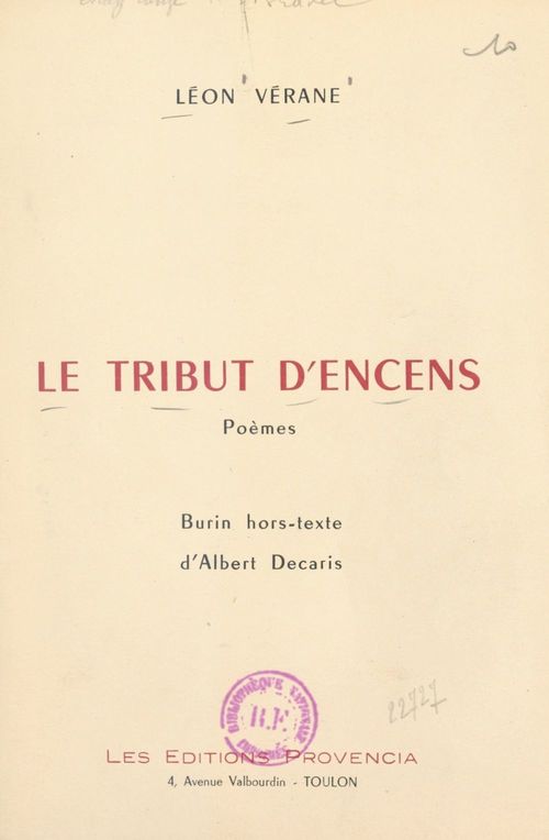 Couverture ebook de Le tribut d'encens, de Leon Verane