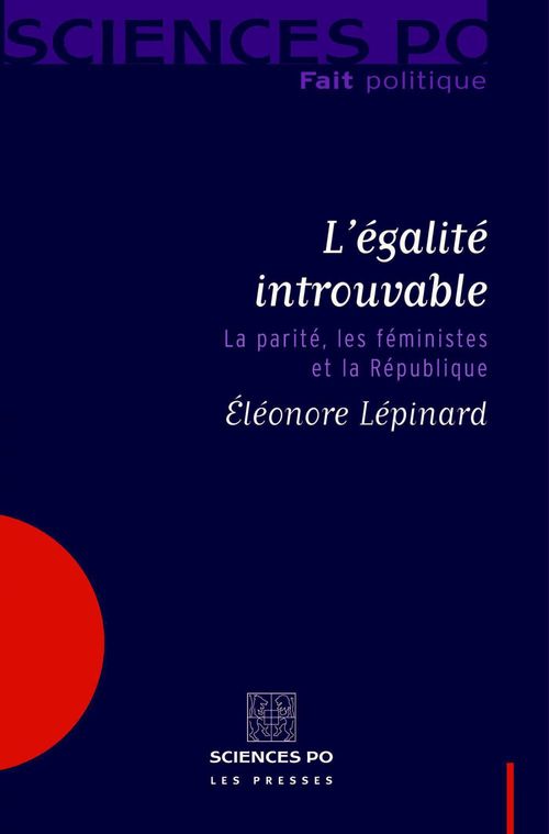 ebook cover of L'égalité introuvable, by Eléonore Lépinard