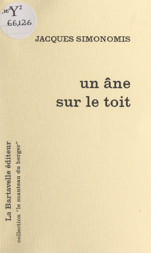 ebook cover of Un âne sur le toit, by Jacques Simonomis