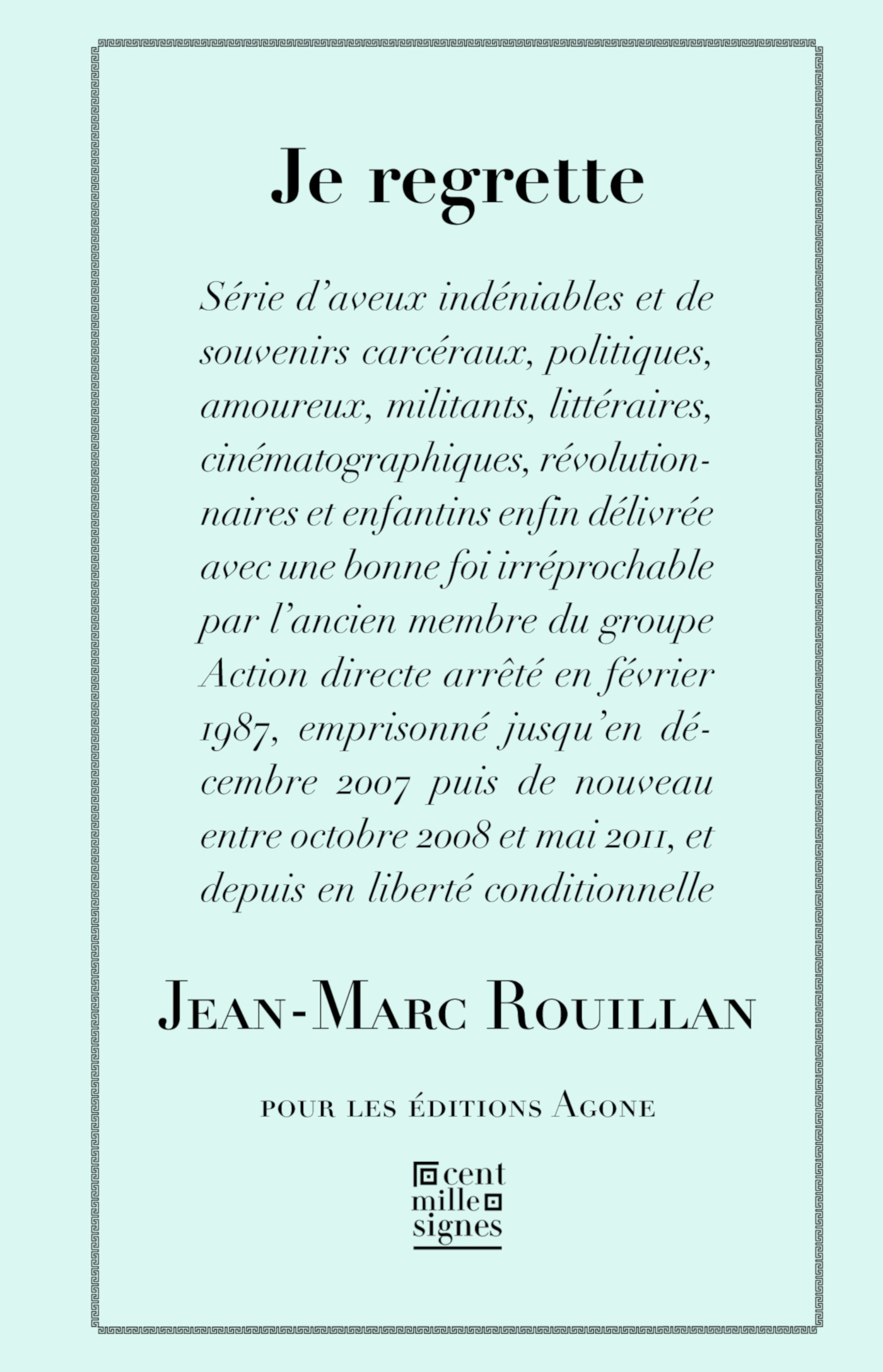 Couverture ebook de Je regrette, de Jean-marc Rouillan