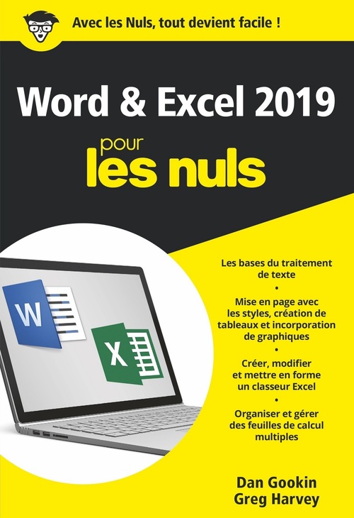 Couverture ebook de Word et Excel 2019 Poche Pour les Nuls, de Greg Harvey, Dan Gookin