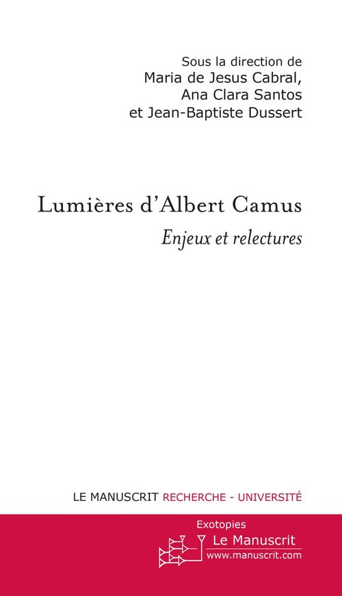 ebook cover of Lumières d'Albert Camus, by Ana Clara Santos