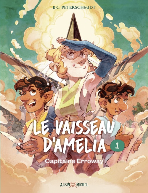 Couverture ebook de Le Vaisseau d'Amelia - tome 1 - Capitaine Erroway, de B.C. Peterschmidt