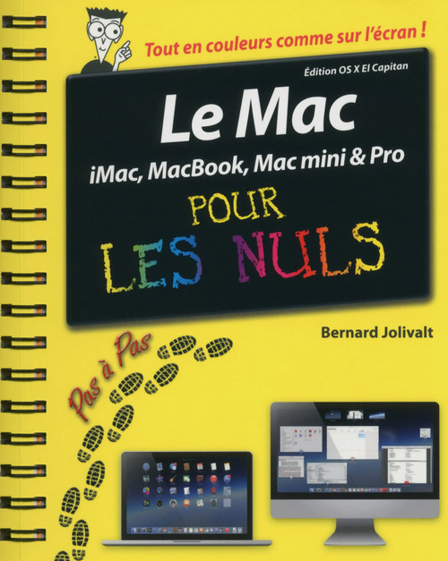 Couverture ebook de Le Mac Ed OS X El Capitan Pas à pas pour les Nuls, de Bernard Jolivalt