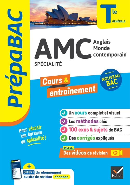 Couverture ebook de Prépabac - AMC (Anglais monde contemporain) Tle générale (spécialité) - Bac 2027, de Christine Bitaillou, Aline Charles, Anne-Cécile Couturier, Isabelle Kherbouche, Jean-Marck Molignier