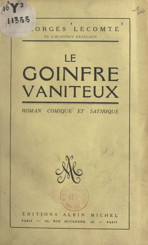 Couverture ebook de Le goinfre vaniteux, de Georges Lecomte