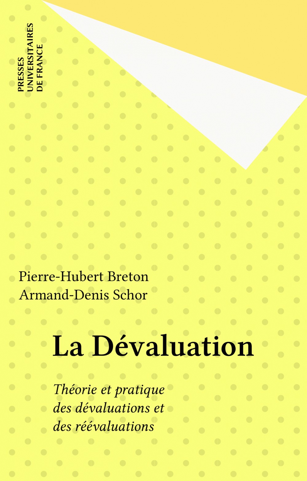 Couverture ebook de La Dévaluation, de Breton/Schor P.H./D.
