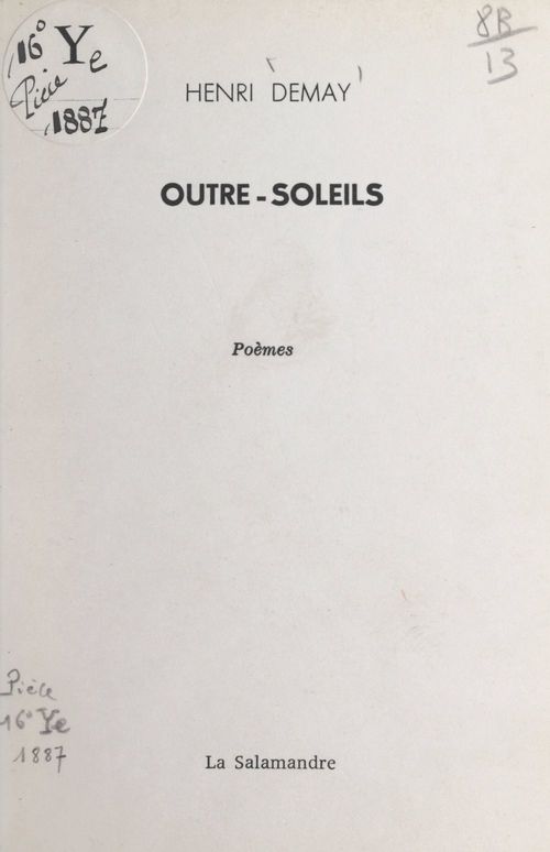 Couverture ebook de Outre-soleils, de Henri Demay