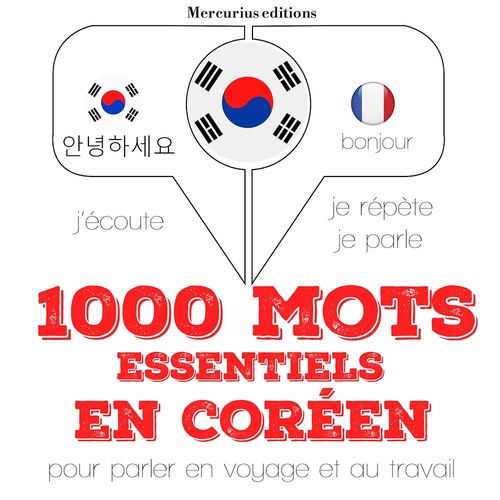 Couverture audiobook de 1000 mots essentiels en coréen, de Jm Gardner