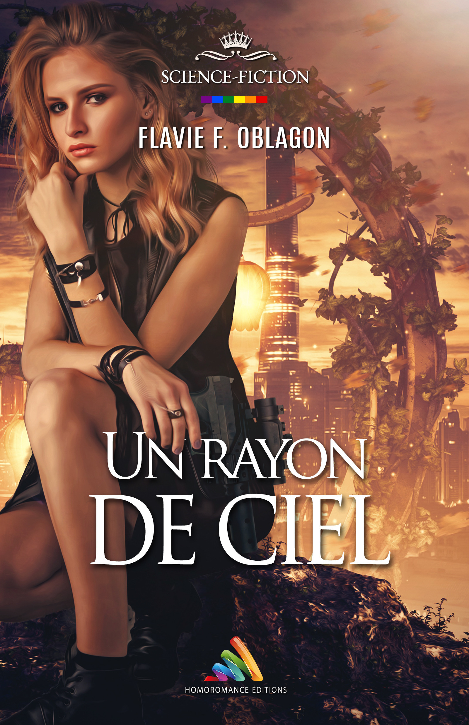 Couverture ebook de Un rayon de ciel | Livre lesbien, roman lesbien, de Flavie F. Oblagon