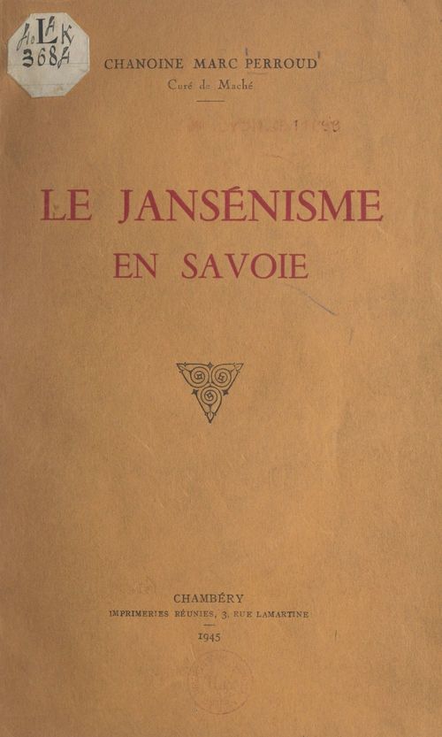 ebook cover of Le jansénisme en Savoie, by Marc Perroud