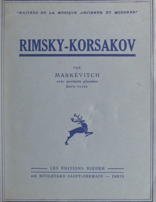 Couverture ebook de Rimsky-Korsakov, de Igor Markevitch