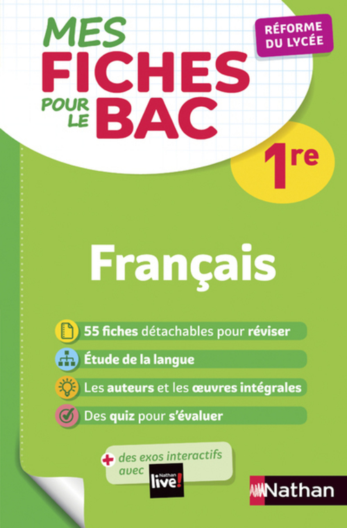 ebook cover of Mes fiches ABC pour le BAC Français 1re, by Anne Cassou-Noguès, Séléna Hébert, Elsa Jollès