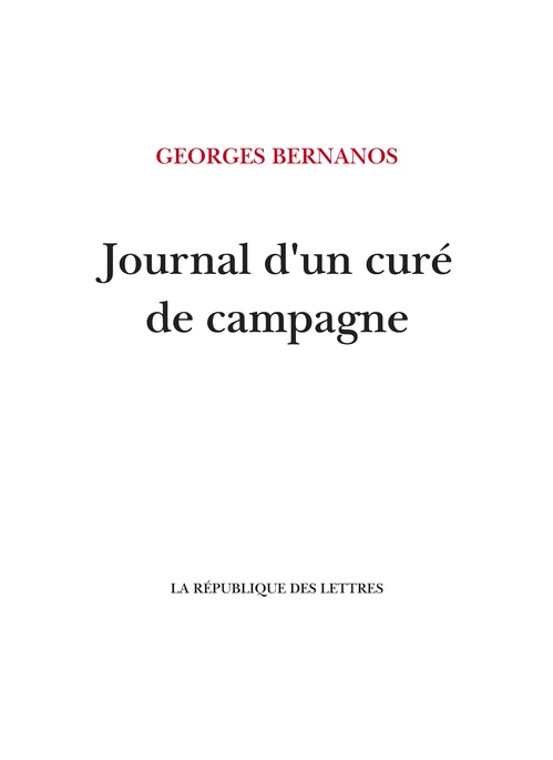ebook cover of Journal d'un curé de campagne, by Georges Bernanos
