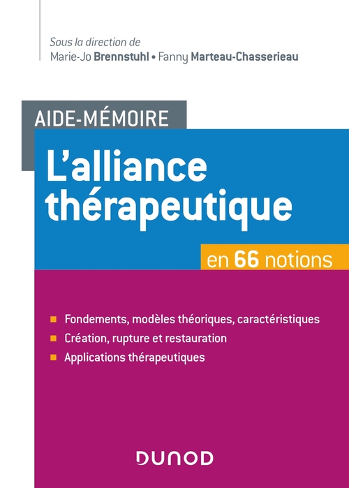 Couverture ebook de Aide-Mémoire - L'alliance thérapeutique, de Marie-Jo Brennstuhl, Fanny Marteau-chasserieau