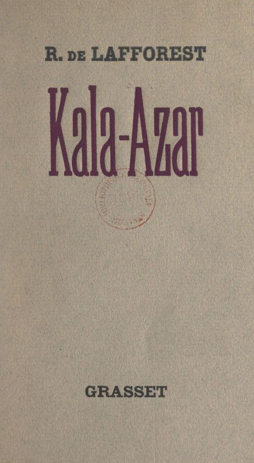 ebook cover of Kala-Azar, by Roger de Lafforest
