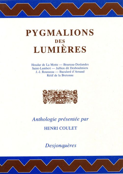 Couverture ebook de Pygmalions des Lumières, de Collectif