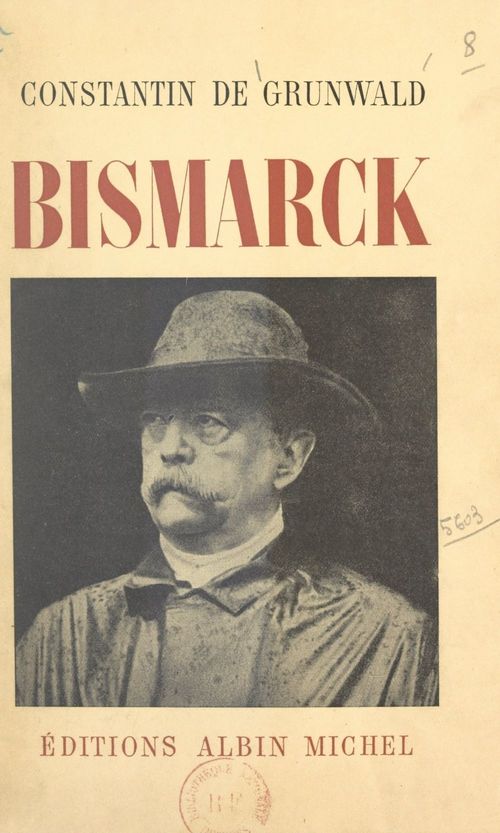 ebook cover of Bismarck, by Constantin De Grunwald