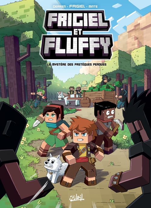 ebook cover of Frigiel et Fluffy T01 - Le Mystère des pastèques perdues - Minecraft, by Frigiel, Jean-Christophe Derrien